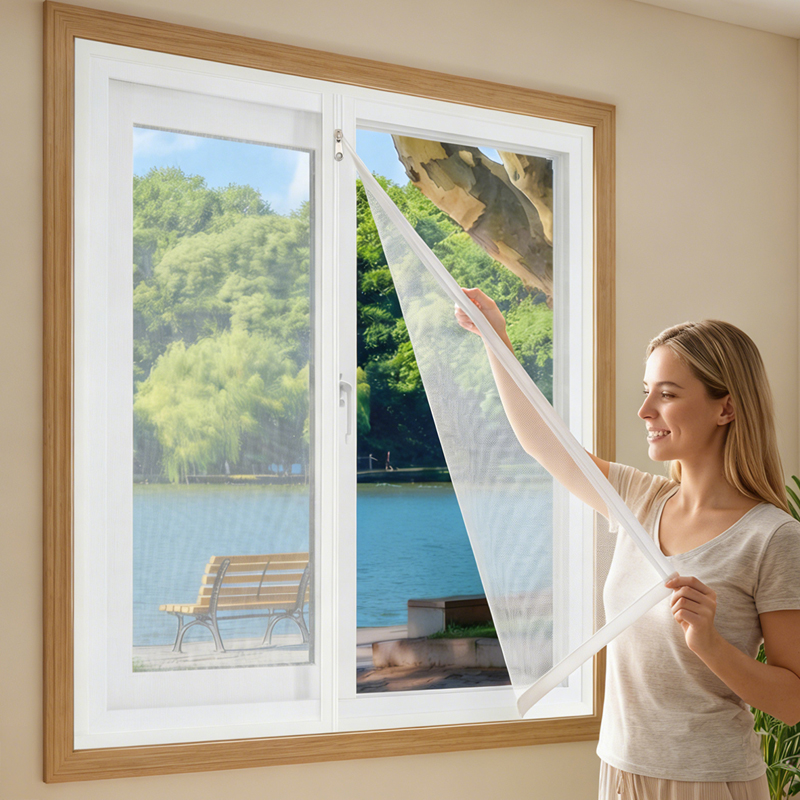 Screen Alignment Tool - White Zipper Window Screen, Tool-Free Installation,
