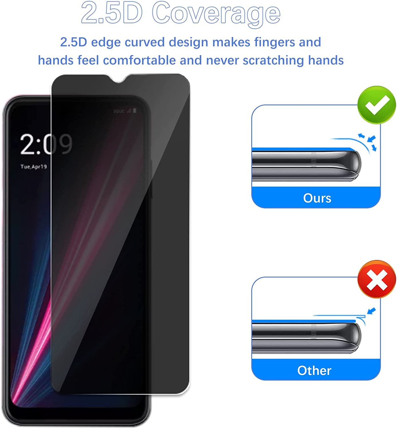 [2 Pack]Fit TCL 40 SE Privacy  - Privacy Filter 2Pack review and price