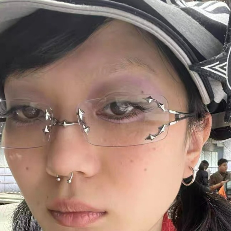 Vintage Rimless Square Star Gl - Anti Blue Light Film review and price