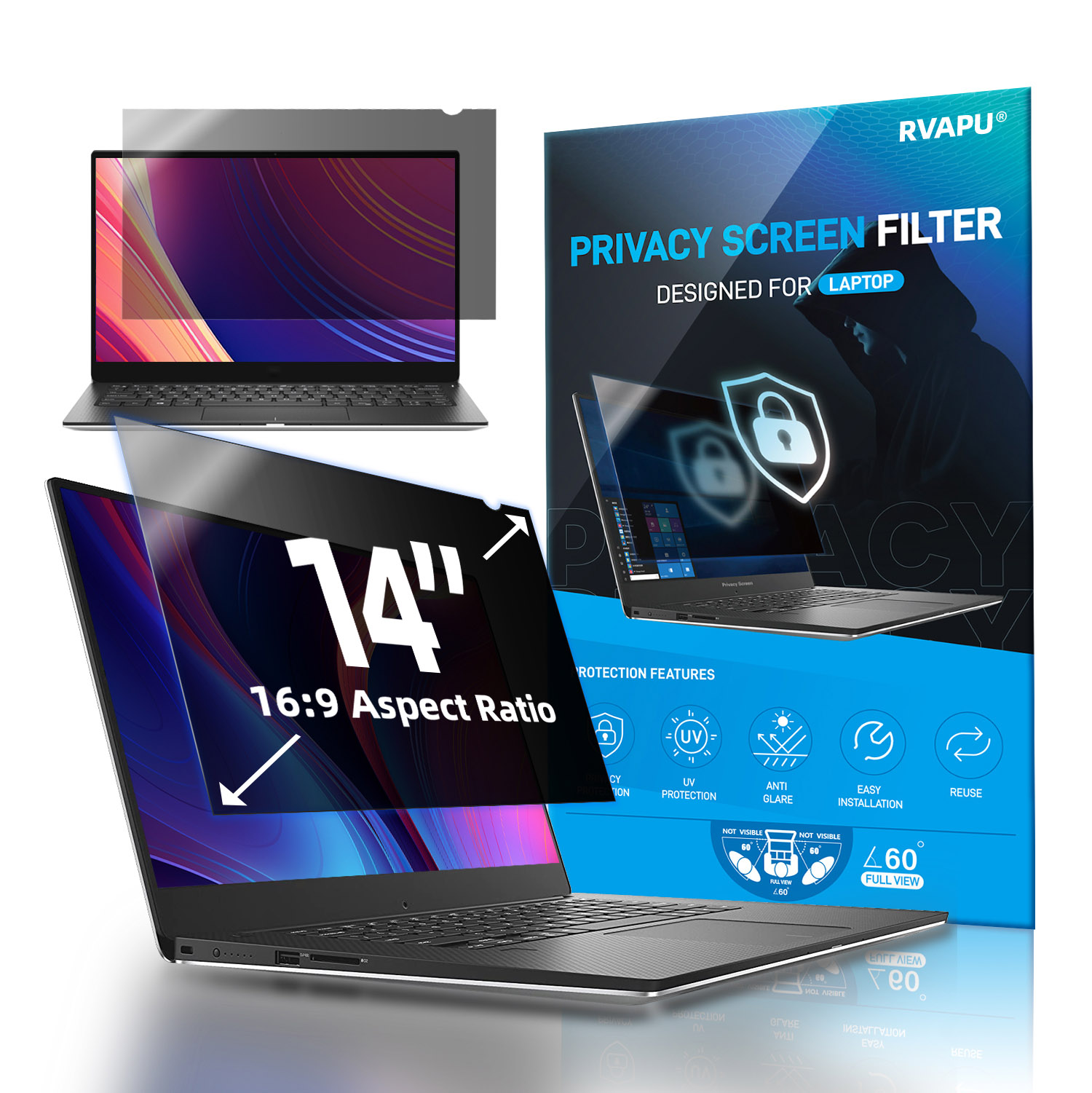 For Laptop 14 inch Privacy Ant - Anti Blue Light Film review and price